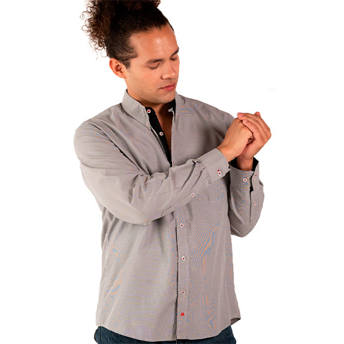 CAMISA MAG MICRO CUADROS CABALLERO MANGA LARGA - Artículos Promocionales MAS RECIO